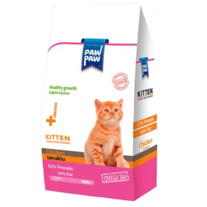 PAW PAW YAVRU KEDİ MAMASI TAVUKLU 1 KG